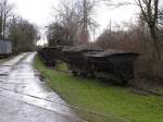 Kipplore auf Feldbahnmuseum Lengerich am 2-2-2008.