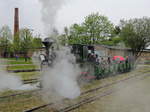 Die  Krauss-Lokomotive aus Nürnberg auf 500 mm fährt am 13.