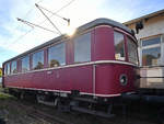 Der Dieseltriebwagen VT 70 921, gebaut 1936 bei Linke-Hofmann-Busch stand Mitte September 2019 etwas Abseits im Eisenbahnmuseum Darmstadt.