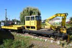 Ein SKL 26 (530 663-4) mit Anhänger war Anfang September 2021 auf dem Gelände des Eisenbahnmuseums in Koblenz abgestellt.