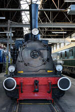 Die Dampflokomotive 89 7462 stammt aus dem Jahr 1904 und war Anfang September 2021 im Eisenbahnmuseum Koblenz zu bewundern.