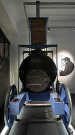 Ein Nachbau des Geislauterner Dampfwagens war Anfang Juni 2019 im Verkehrsmuseums Nürnberg zu sehen.