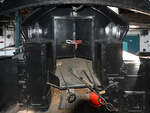 Blick auf den Kohletender der Dampflokomotive 50 3527-4 vom Führerstand aus.