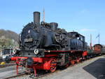 Die Dampflokomotive 74 1192 im Eisenbahnmuseum Bochum-Dahlhausen. (April 2018)