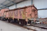 Der Klappdeckelwagen  Elberfeld 80 848  aus dem Jahr 1928 Anfang Juni 2019 im Eisenbahnmuseum Bochum.