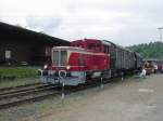 Eine Deutz-Industriediesellok im Eisenbahnmuseum in Bochum-Dahlhausen am 24.05.2003.