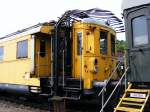 Ein Fahrerstand und die Messeinrichtung eines Tunnelmesswagens der DB-Baureihe 712 im Eisenbahnmuseum Bochum-Dalhausen am 25.