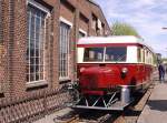 Da steht das Schweineschnuzchen am Bahnsteig im BW-Dahlhausen im Eisenbahnmuseum.