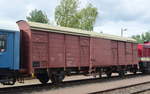 ex ÖBB-Fahrradwagen - gbkks 23 81 1535 100-5 D-DLHSB der Traditionsgemeinschaft 50 3708-0 e.V. in Leipzig Plagwitz zu den 20. Leipziger Eisenbahntage 07.10.2017