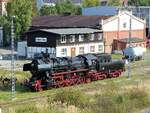 Die EMBB 52 8154-8 am 26.8.2021 in Gera bei der Einweihungsfeier der Neuen Eisenbahnwelt zu Gast.