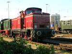 DR (Ost) V60 11011 auf dem Eisenbahnfestival Ankunft Eisenbahnstadt Frth (1000 Jahre Frth). 15.9.2007