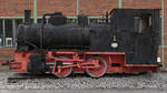 Eine Dampflokomotive  1  der Klöcknerwerke, abgestellt auf dem Museumsgelände der Henrichshütte.