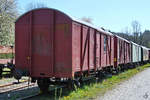 Ein Zugbegleitwagen Ende April 2019 in Radevormwald-Dahlhausen (Wupper).