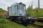 Dieser 6 Tonnen Eisenbahndrehkran verließ 1958 das Kirovwerk. (Sächsisches Eisenbahnmuseum Chemnitz-Hilbersdorf, September 2020)