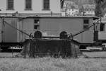 Dieser 1955 gebaute Schneepflug (97-09-91) war Ende September 2020 im sächsischen Schmalspurbahnmuseum Rittersgrün zu sehen.