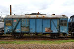 Dieser Werkstattwagen war im Sächsischen Eisenbahnmuseum Chemnitz-Hilbersdorf abgestellt. (September 2020)