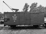 Im sächsischen Schmalspurbahnmuseum Rittersgrün stand Ende September 2020 dieser gedeckte Güterwagen (Gw, 7.2556).