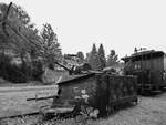 Dieser 1955 gebaute Schneepflug (97-09-91) war Ende September 2020 im sächsischen Schmalspurbahnmuseum Rittersgrün zu sehen.