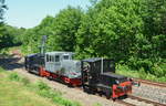 Kleinlokomotiven Kö 0049 ,A4M420 & Köf 100 537-0 bei den 26. Schwarzenberger Eisenbahntagen, Eisenbahnmuseum Schwarzenberg (Erzgebirge) 13.05.2018