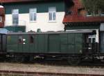 Kombinierter Pack-Postwagen Pw Posti 6, gebaut 1909 von der Hannoverschen Waggonfabrik fr die Bahn Wittingen - Oebisfelde; Museumszug der Arbeitsgemeinschaft Geesthachter Eisenbahn, 14.09.2008 
