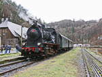 NVR-Nummer 90 80 00 92 994-7 D-DFS der Dampfbahn Fränkische Schweiz e. V. beim Rangieren in Behringersmühle am 29. November 2019