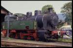 Zechenlok Graf Bismarck XVI von Henschel am 5.7.1989 noch zu deutschen aktiven Zeiten bei der Dampfeisenbahn Weserbergland in Rinteln.nach ihrem Frist Ablauf in Rinteln bei der Dampfeisenbahn