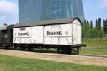 Historische Eisenbahn Frankfurt am Main Binding Güterwagen auf der Hafenbahn am 12.05.18.