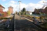 Ansicht vom Endbahnhof in Tnisvorst, hier fhrt an Sonn- und Feiertagen in der Saison der  Schluff  in Richtung Hlser Berg ab. Aufnahme vom 25.10.2009