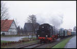 86744 dampft hier am 21.2.1999 mit dem MEM Museumszug durch Dahlinghausen.