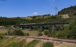 211 041-9 mit dem WTB 33 (Blumberg-Zollhaus - Weizen) auf dem Biesenbachviadukt 11.8.22