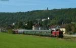 V100 1041 der Nesa mit einem Sonderzug von Lauchringen nach Hintschingen in Sthlingen 11.9.10