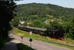 FKE 262 mit dem Personenzug nach Weizen bei Grimmelshofen 5.7.15