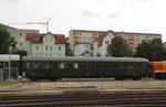 Der AB4üe 042 (51 80 38-40111-4 ABy, 14525 Erf) des Meininger Dampflokvereins im DPE 24437 aus Sonneberg (Thür) Hbf, am 03.09.2016 in Meiningen.