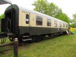 DB Museum 50 80 82-13551-0, ein Halbgepckwagen vom Typ BDwsb, am 25.05.2013 beim TEV im ehem. Bw Weimar.