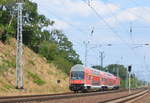 S9 Dosto Ersatz in Eilenburg (bei Leipzig) nach Halle Saale der S-Bahn Mitteldeutschland 19.07.2018