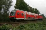 RB56 (RB 39634)  DER ISERLOHNER  geschoben von der 143 588 fhrt bei Hohenlimburg dem Ziel Hagen Hauptbahnhof entgegen.