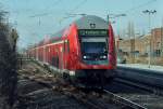 Dosto-Steuerwagen in Front RE5 nach Koblenz bei der Einfahrt in den Bf Sechtem - 18.02.2013