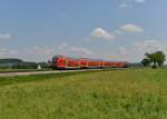 Eine RB nach Mnchen Hbf am 18.05.2013 bei Weidenbach.