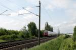 RE 1 (RE 4307) von Hamburg Hbf nach Rostock Hbf geschoben von der 112 119-3 in Schwerin-Medewege am 01.06.2013