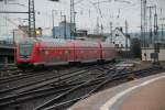 Nachschuss auf eine Doppelstockpark bei der Ausfahrt in Richtung Trier aus Koblenz Hbf am 15.1.14