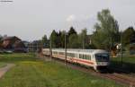 IC 2371  Schwarzwald  (Hannover Hbf-Konstanz) mit Schublok 101 054-5 bei Klengen 6.5.11