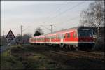 Nachschuss auf einen Zug der Linie RB59  HELLWEGBAHN  zwischen Dortmund-Slde und Aplerbeck. (01.12.2008)