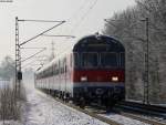 Der sptere RE11592 auf dem Weg von seiner Ersatzleistung nach Mnchengladbach um ab dort die wichtigen Aufgaben wahrzunehmen. Schublok war 111 152. ehem. anrufschranke Geilenkirchen 4.1.2010