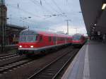Abends steht in Koblenz HBF seit einigen Wochen ein Zug mit n-Wagen und 218 aus dem Ahrtal kommend. (14.05.2010)