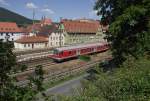 Eine Regionalbahn nach Bamberg verlsst am 13.