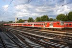 Steuerwagen Bauart Karlsruhe (Basis: n-Wagen) mit Gepäckfalttüren, aufgenommen im Juni 2016 in Ulm. Wagennummer: 50 80 82 - 34 096 - 1, Bnrdzf 463.0 - beheimatet in Ulm - DB ZugBus Regionalverkehr Alb-Bodensee GmbH (RAB).