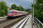 Nachschuß auf einen RE3 Zug in Neckargerach am 31.8.2017