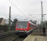 Ein Wittenberger Stw. ist am 21.02.09 an der Spitze der RB 21368 Hamburg Hbf - Ahrensburg hier bei der Einfahrt in Hamburg-Wandsbek.