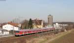 RE 4561 (Frankfurt(Main)Hbf-Manheim Hbf) mit Schublok 111 194-7 in Riedstadt Dornheim 24.2.14