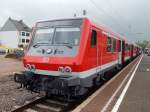 Steuerwagen Bauart Wittenberge (Basis: n-Wagen) als RB 12496 in Saarburg.